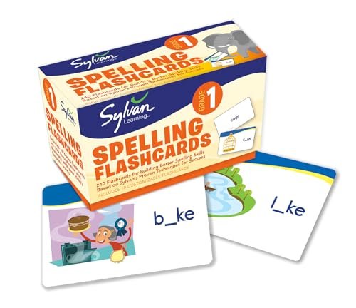 1st Grade Spelling Flashcards: 240 Flashcards for Building Better Spelling Skills Based on Sylvan's Proven Techniques for Success (Sylvan Language Arts Flashcards) Sylvan Learning