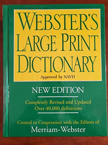 Webster's Large Print Dictionary - New Edition [Hardcover] Lorraine Marchi